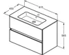 IDEAL STANDARD R0574TI Möbelpaket Eurovit+ m.WT 81cm Weiß Produktbild-Vorschau 4