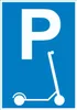 P Parkplatz E- Scooter Schild A2 Rückseite selbstklebend Produktbild-Vorschau 1