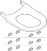 Sedile per WC Grohe per WC doccia Sensia Arena bianco Anteprima dell’immagine prodotto 3