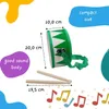 Trommel für Kinder grün/weiss – Holz, 20 cm, mit Sticks & Produktbild-Vorschau 4