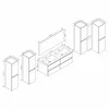 Badmöbel Set Schwarz Hochglanz Badezimmermöbel 120 cm bis  Produktbild-Vorschau 5