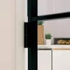 vidaXL Innentür Schwarz 93x201,5 cm Hartglas & Aluminium Produktbild-Vorschau 6