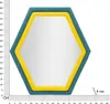 FURNLUX Miroir mural Tony Jaune 75cm / Couleur principale : Voir les images du produit 7