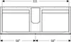 Geberit Xeno 2 Waschtischunterschrank, 1174x530x462mm, 4 Produktbild-Vorschau 5