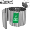 A roll of silver metal garden edging with a green tag attached. Produktbild-Vorschau