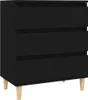 vidaXL Sideboard Schwarz 60x35x70 cm Holzwerkstoff Produktbild-Vorschau 2