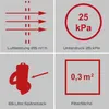 A collage of four diagrams illustrating product specifications. Produktbild-Vorschau
