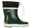 A single green winter boot with a black cuff and white sole, isolated on a white background. Produktbild-Vorschau