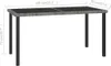 vidaXL Table de jardin grise 140x70x73 cm Poly rotin Voir les images du produit 4