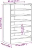 vidaXL Schuhschrank Weiß 60x35x92 cm Holzwerkstoff Produktbild-Vorschau 7