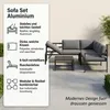Mucola Sitzgruppe Aluminium Lounge Ecksofa mit Produktbild-Vorschau 2