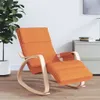 The Living Store Schaukelstuhl Dunkelgelb Stoff Produktbild-Vorschau 1