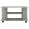 Mobile TV con rotelle grigio cemento 80x40x45 cm materiale Anteprima dell’immagine prodotto 3