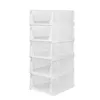 5 Stück Faltbarer Kleiderschrank Organizer,Grau Stapelbare Produktbild-Vorschau 4