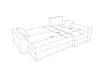 A line drawing of a sectional sofa with dimensions indicated. Náhled obrázku produktu
