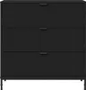 vidaXL Credenza nera 79,5 x 33 x 82 cm Materiale a base di Anteprima dell’immagine prodotto 6