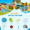 Nadmuchiwany zamek dmuchany FCH z dmuchawą, zjeżdżalnią Podgląd zdjęcia produktu 8