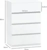 HOMCOM Kommode Schubladenschrank Sideboard mit 4 Produktbild-Vorschau 7