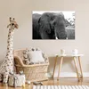 MuchoWow® Poster Elefant - Tiere - Schwarz - Weiß - Natur Produktbild-Vorschau 7