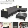 tectake® Aluminium Rattan Lounge wetterfest und Produktbild-Vorschau 3