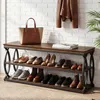 Tribesigns Schuhbank, 3-stöckiges Schuhregal Holz Produktbild-Vorschau 1