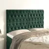 Kopfteil Dunkelgrün 160 x 7 x 118/128 cm Samt Produktbild-Vorschau 2
