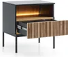 FURNLUX Nachttisch Sento Schwarz 54cm / Hauptfarbe: Braun / Produktbild-Vorschau 2