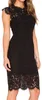 MEROKEETY Damen-Cocktailkleid, ärmellos, mit Spitze, Produktbild-Vorschau 2