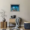 Gerahmtes Poster - Schwarzer Rahmen - Stadt Nacht Straße - Produktbild-Vorschau 7