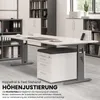 bümö Schreibtisch Serie-O - Gestell: Silber, Nachbildung: Produktbild-Vorschau 3