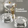 WARMOUNTS Chafing Dish Set 4er 7,6L Edelstahl Gold, Buffet Produktbild-Vorschau 13