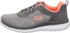 Side view of a gray Skechers sneaker with coral accents. Anteprima dell’immagine prodotto