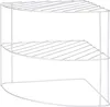 A white wire corner shelf unit with three tiers. Anteprima dell’immagine prodotto