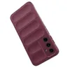 A burgundy phone case with a ribbed texture is shown against a white background. Produktbild-Vorschau