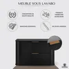 Rodan | Meuble sous lavabo - 80 cm | Noir Mat - Bois | Voir les images du produit 2