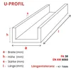 ALUMINIUM U-PROFIL 10x20x10x2 mm 200 cm ALUMINIUM PA38 + Produktbild-Vorschau 1