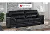 3-Sitzer-Sofa MONIKA aus Büffelleder - Farbe Schwarz Produktbild-Vorschau 4