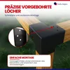 GeZu Impex Pfostenecke für 3 Balken 121 x 121 mm Schwarz Produktbild-Vorschau 5