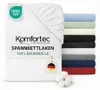 Komfortec Jersey Drap-housse 90x200 cm, 100% coton, blanc Voir les images du produit 2