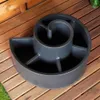 Cascade végétale en forme de spirale en plastique noir pour Voir les images du produit 6