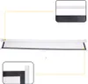 A white retractable projector screen is shown, with close-up insets highlighting the edges and the pull-down mechanism. Produktbild-Vorschau