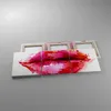 Bild auf Leinwand - Leinwandbild - Rote Lippen glänzend Produktbild-Vorschau 2