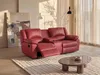 Relaxsofa 2-Sitzer - Rindsleder - Rot - AROMA Produktbild-Vorschau 2