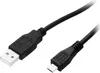 A black USB to microUSB cable is shown against a white background. Náhľad obrázku produktu