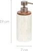 A product shot of a soap dispenser with dimensions indicated. Podgląd zdjęcia produktu