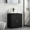 vidaXL Set di mobili da bagno TULUM Black 60 x 34 x 63 cm Anteprima dell’immagine prodotto 2