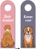 Bleib draußen! Komm rein! Hunde Türhänger Produktbild-Vorschau 1
