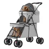 Hundewagen Faltbar,Hundebuggy für 2 Hunde,Oxford & Metall, Produktbild-Vorschau 4