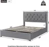 Flieks Polsterbett 140x200cm Doppelbett mit Stauraum, Produktbild-Vorschau 7