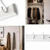 Garderobenleiste Bambus – Wandgarderobe mit Metallhaken – Produktbild-Vorschau 3